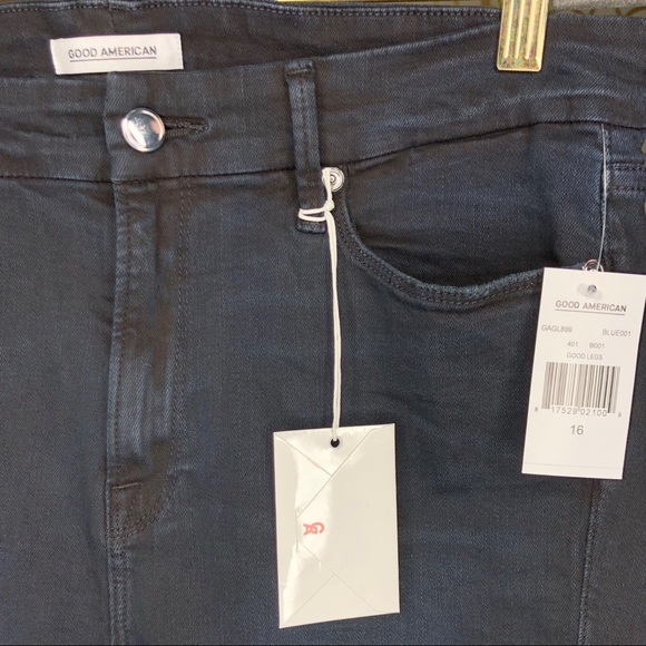 NWT Good American Good Legs Blue001 Distress Jean - Picture 2 of 8